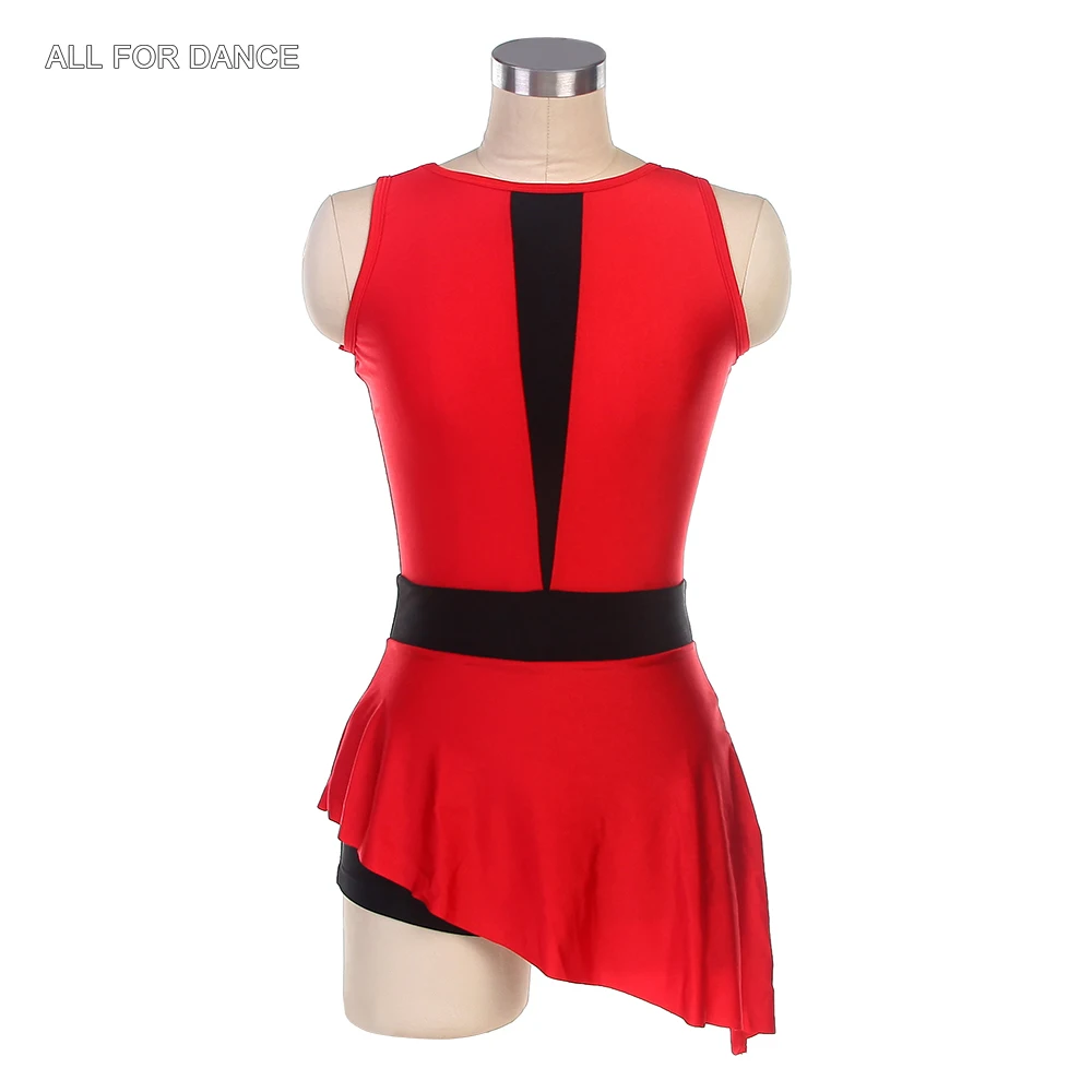 子供と大人のためのスパンデックスバレエドレス赤黒コスチュームジャズタップリリカルコンテンポラリーダンス18714