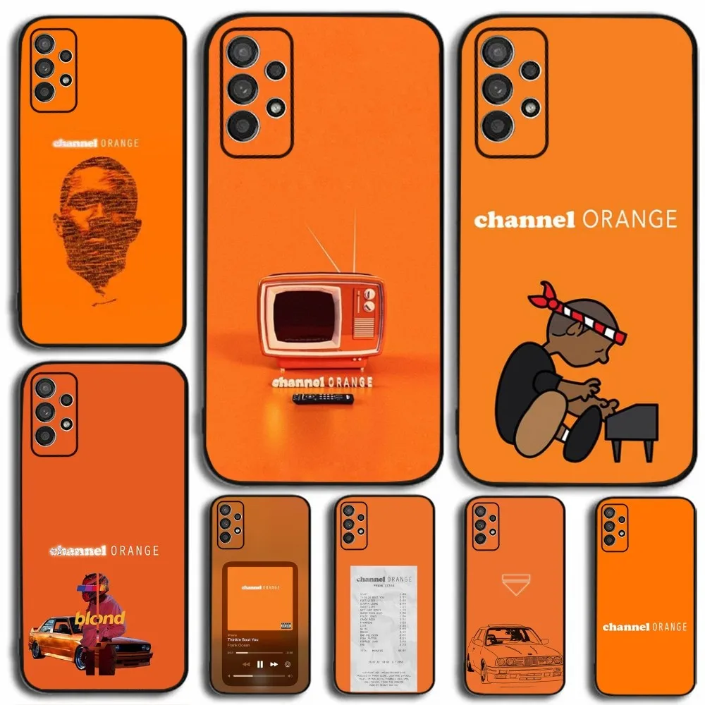 F-Frank Channel Orange Ocean Phone Case For Samsung Galaxy A13,A21s,A22,A31,A32,A52,A53,A71,A80,A91 Soft Black Cover