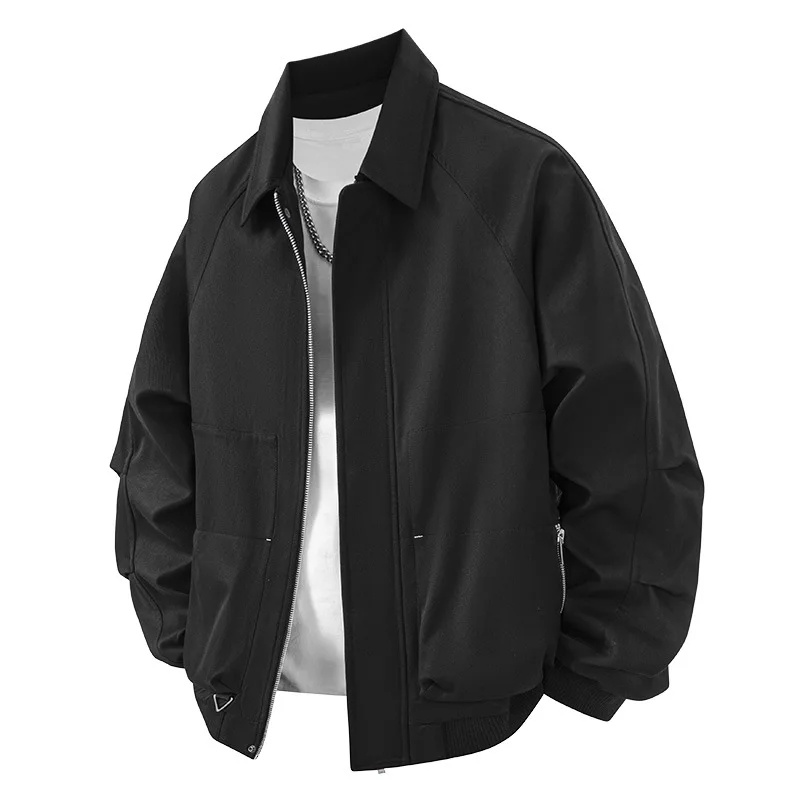 Trendy Men Baseball Varsity Jacket 2026 Spring Autumn Splicing Design Casual Loose Outerwear Fashion Daily Streetwear Coat