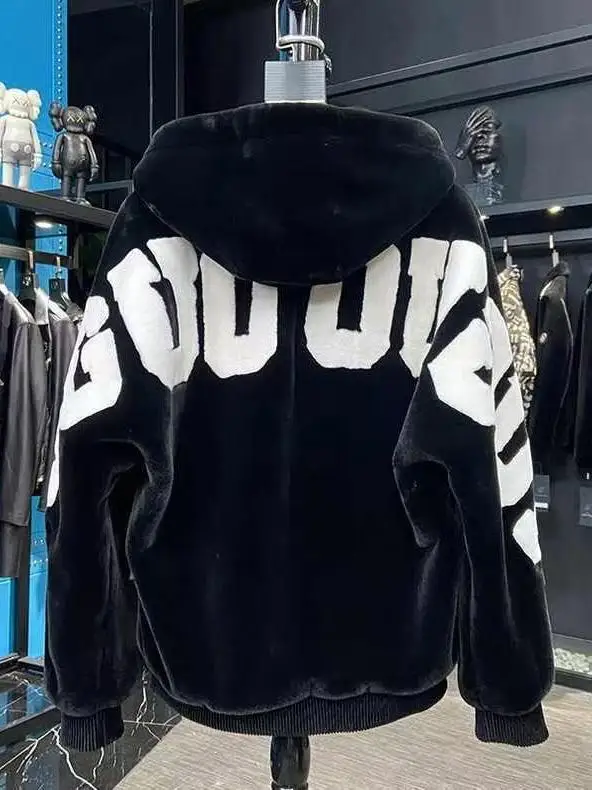 

Мужская модная куртка с капюшоном на подкладке Fce, осенне-зимняя облегающая верхняя одежда, молодежная ветрозащитная полиэфирная ткань на молнии...