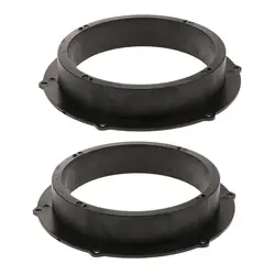 2Pcs 6.5inch Car Speaker Mounting Spacers Adapter Rings Mount Bracket Ring for Audi for VW Magotan Skoda Speaker Spacers Black