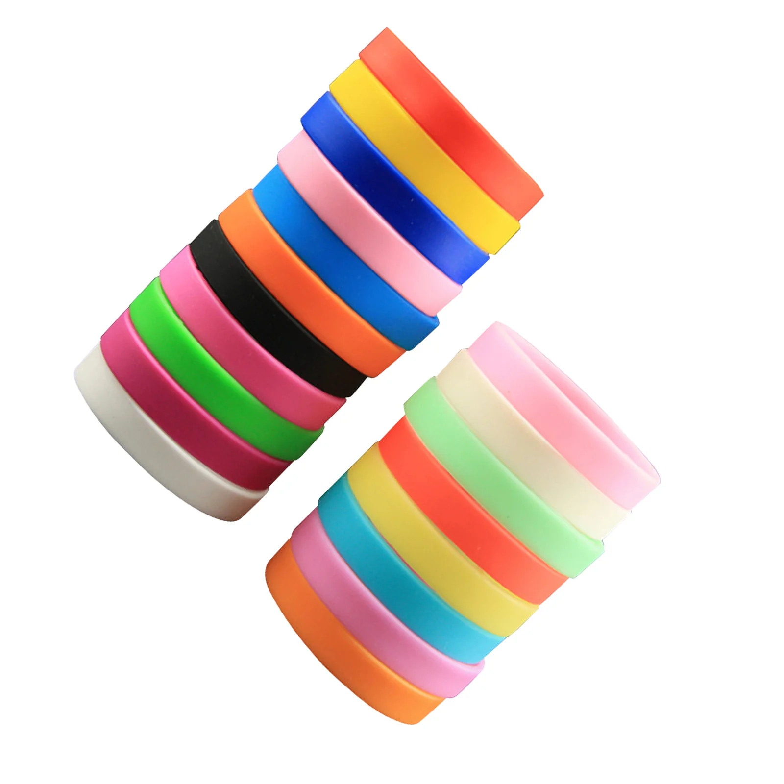 25 قطعة أساور معصم للأطفال ناعمة مقاومة للماء للأطفال ممارسة الحفلات هدية عيد ميلاد مختلط الألوان أساور أطفال للأطفال