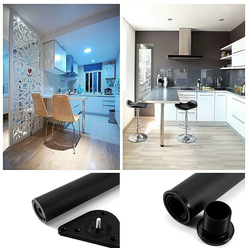 50-110cm Bar Counter Foot Support Column Stainless Steel 304 Adjustable Computer Desk Foot Aluminum Alloy Bar Cabinet Foot image 5