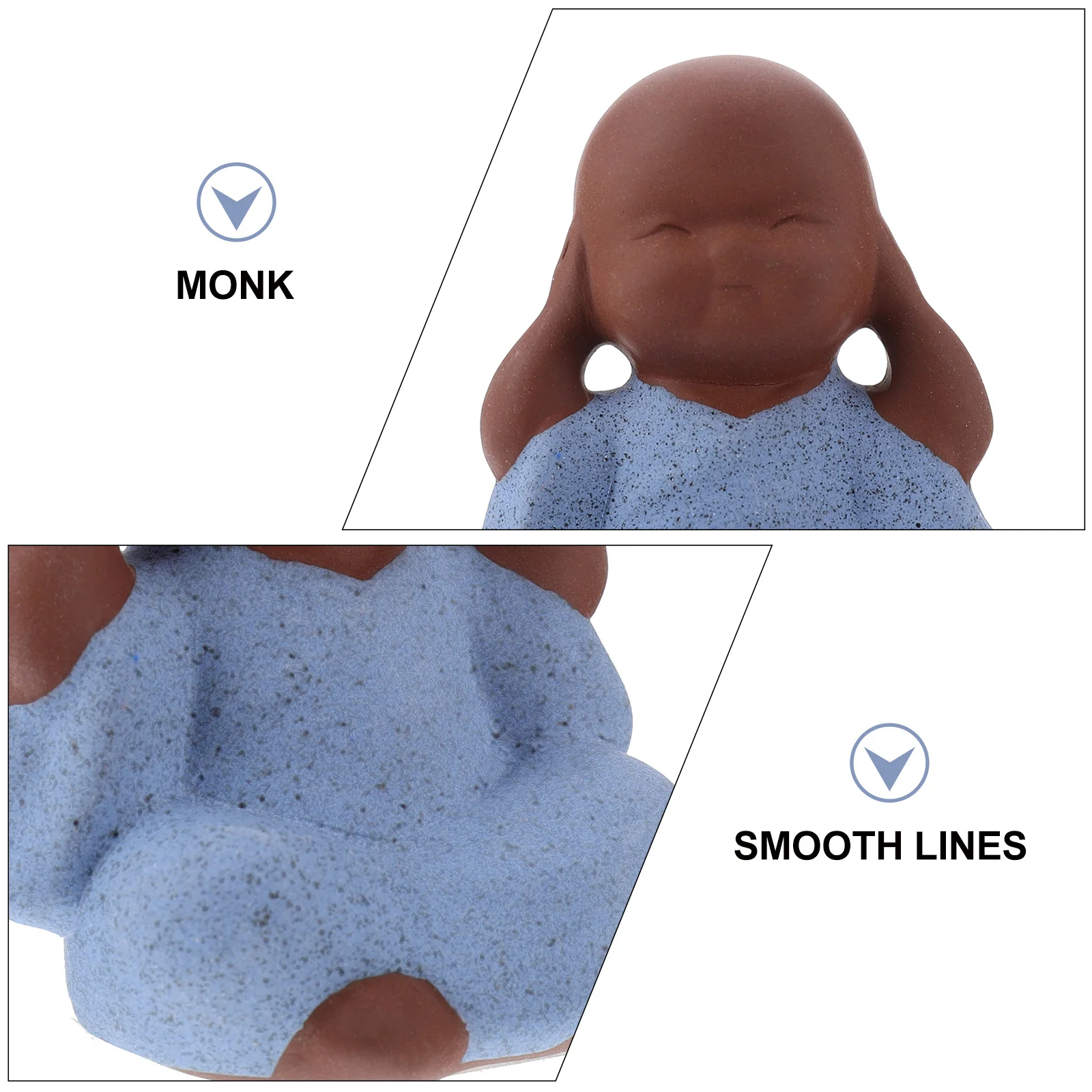 

Space Saving Tea Pet Buddha Statue Multifunctional Safe Tasteless Decor for Desktop Study Room Bedroom Home Office Table Monk