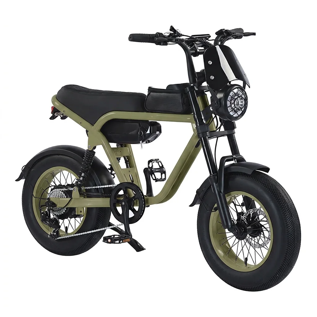 BR Cheap Fat Electric Bike Mountain Ebike Eletric Dirt Bike Full Suspension Retro Super73 Style 4.0 Tire Electric Bicycle For Ad image 3