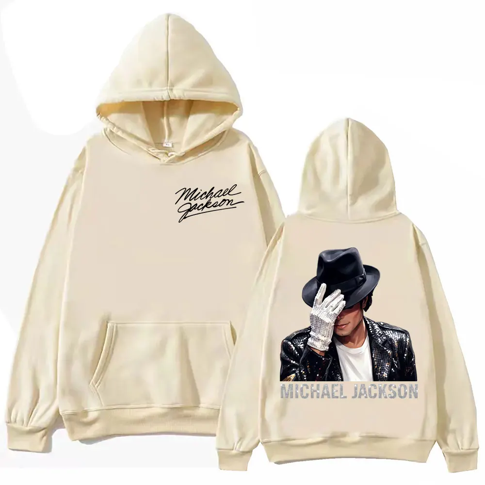 Limitierter Michael Jackson Classics Hoodie für Herren und Damen, modische Punk-Rock-Pullover, hochwertige Fleece-Sweatshirts mit langen Ärmeln und Kapuze – Detail 7