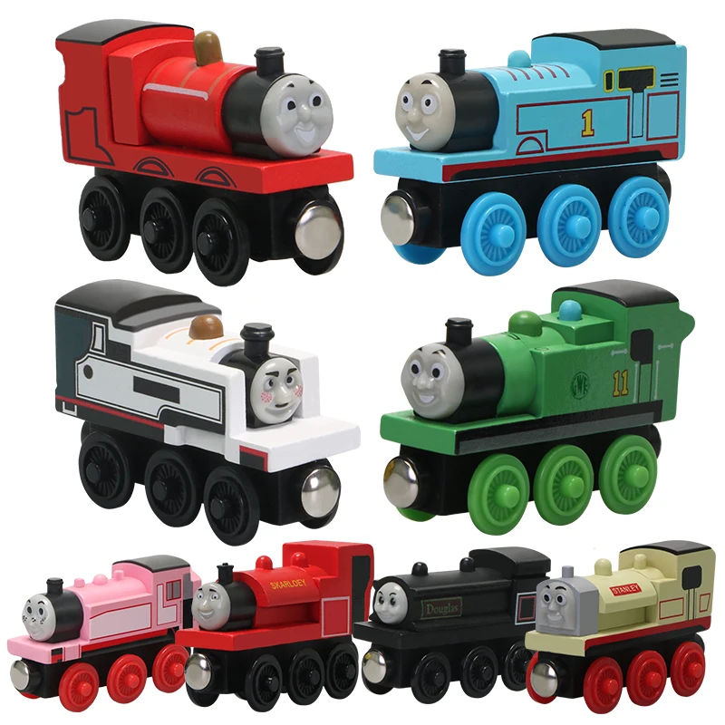 Thomas and Friends Wooden Train Toys Magnetic Molley Gold Diesel Toby Edward Rail Model Educational Toys Birthday Gifts For Kids