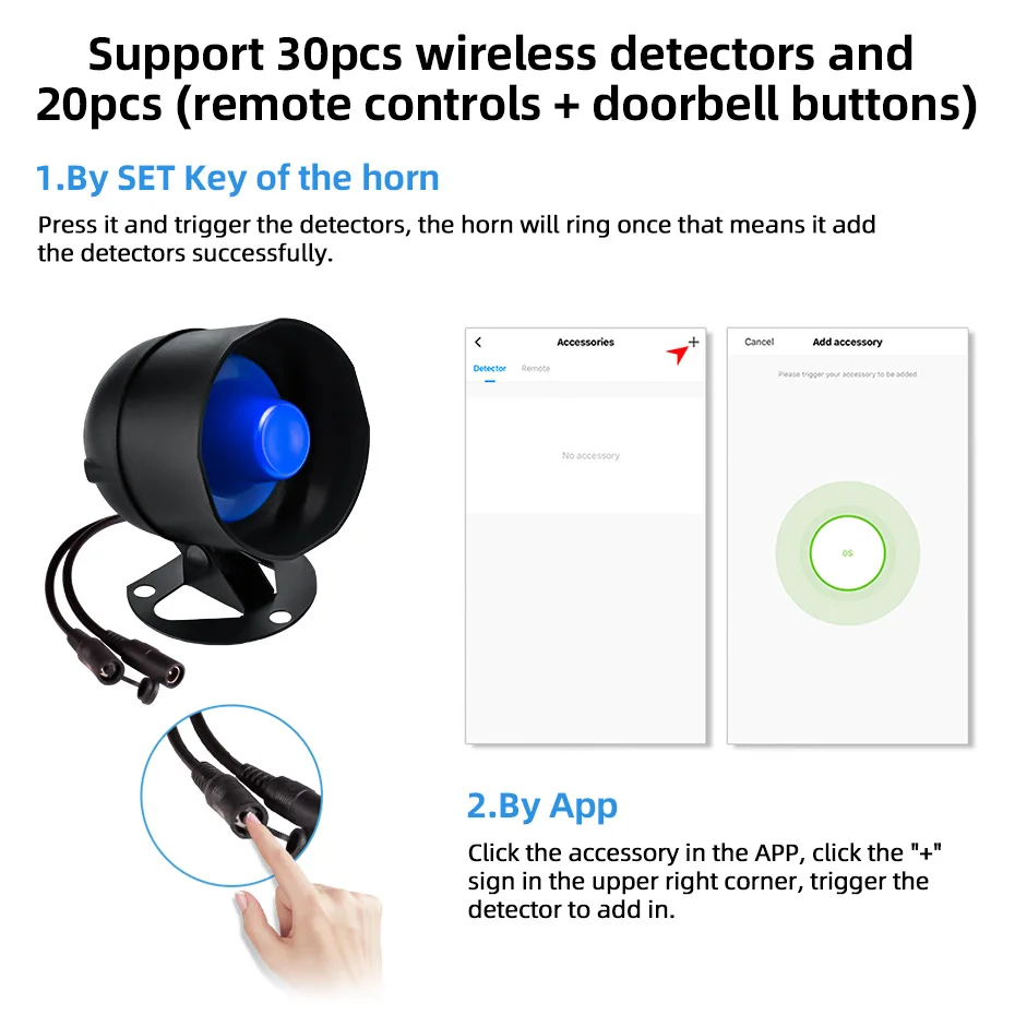 KERUI WIFI Speaker Horn Home Siren Alarm Kit 120db Burglar Security System with Infrared Motion Detector Door Sensor Siren Kit