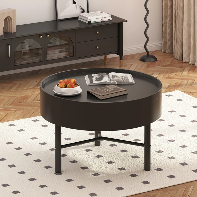 Petite Round Coffee Table Minimalist Design Organizer Cute Side Table For Living Room Table Basse Moderne Furniture Home
