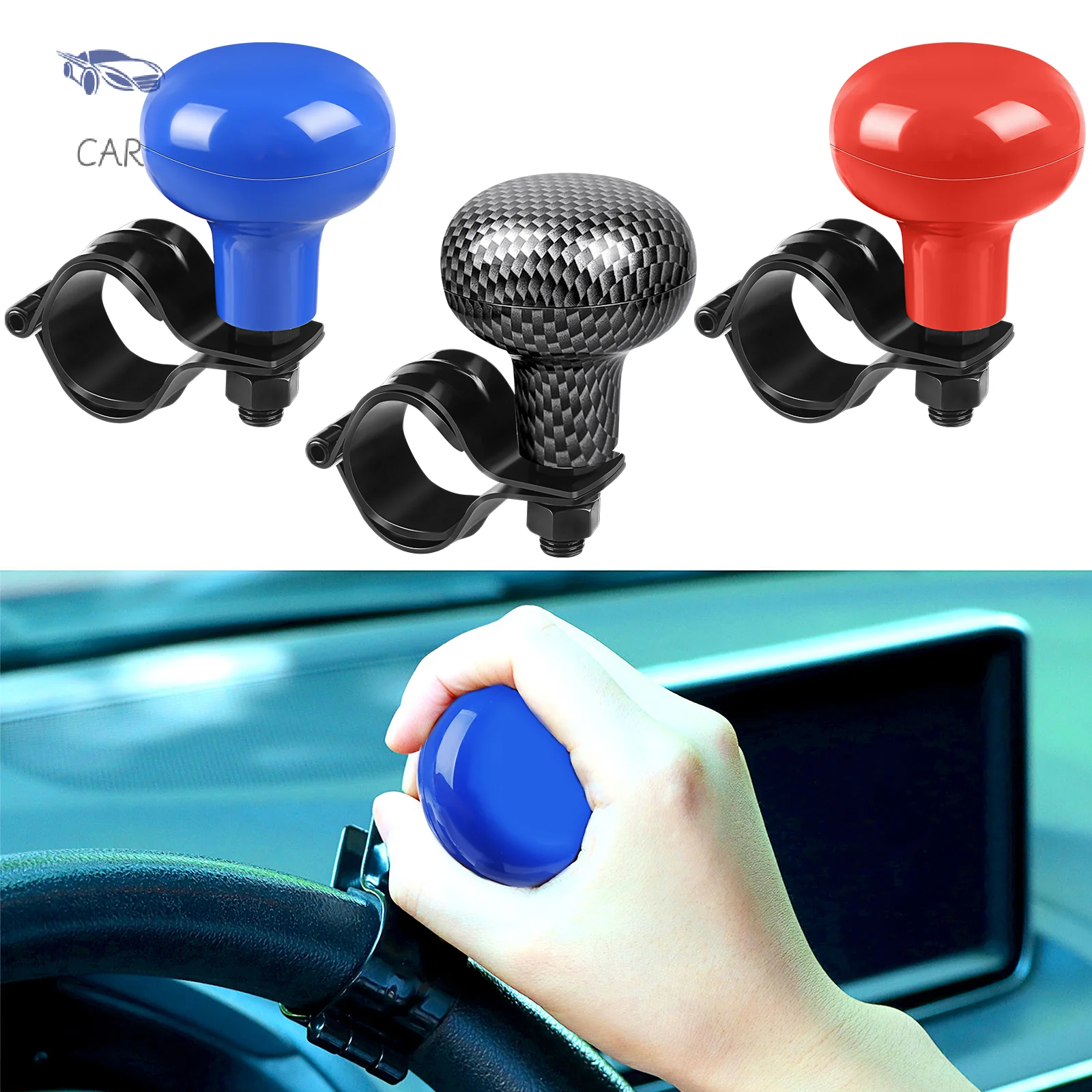 3 Pcs Car Steering Wheel Knob  Power Handles  Steering Wheel Spinner Booster Easy Turn Steering Ball Kno