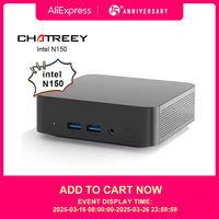 Chatreey T9 Mini PC Intel N100/N150 Windows 11 Ultra Small Pocket Computer Dual SSD Full Function Type-C 4K 60Hz RGB