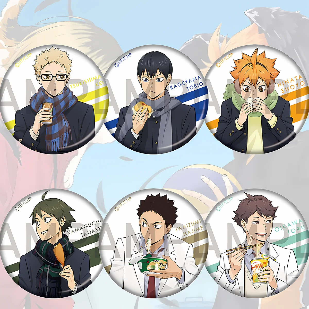 Anime Haikyuu 6cm Cute New Tin Badge Hin Kag Sweet Gift Valentine Present Hoodie Lapel Sports Anime Pin Brooch keychain
