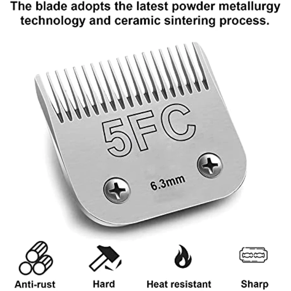 Dog Grooming Clipper Replacement Blades Compatible with Andis/Wahl / Oster Dog Clippers,Detachable Stainless Steel Blade