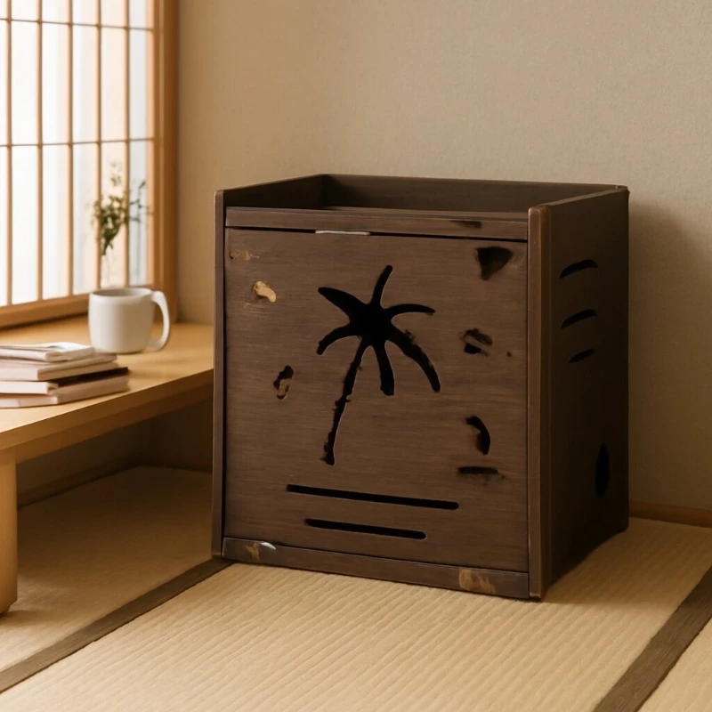 

Carbon-Fiber Router Storage Box, TV Wireless Organizer Rack, Desktop Cable Management Shelf, Multi-Outlet Power Cord Organizer