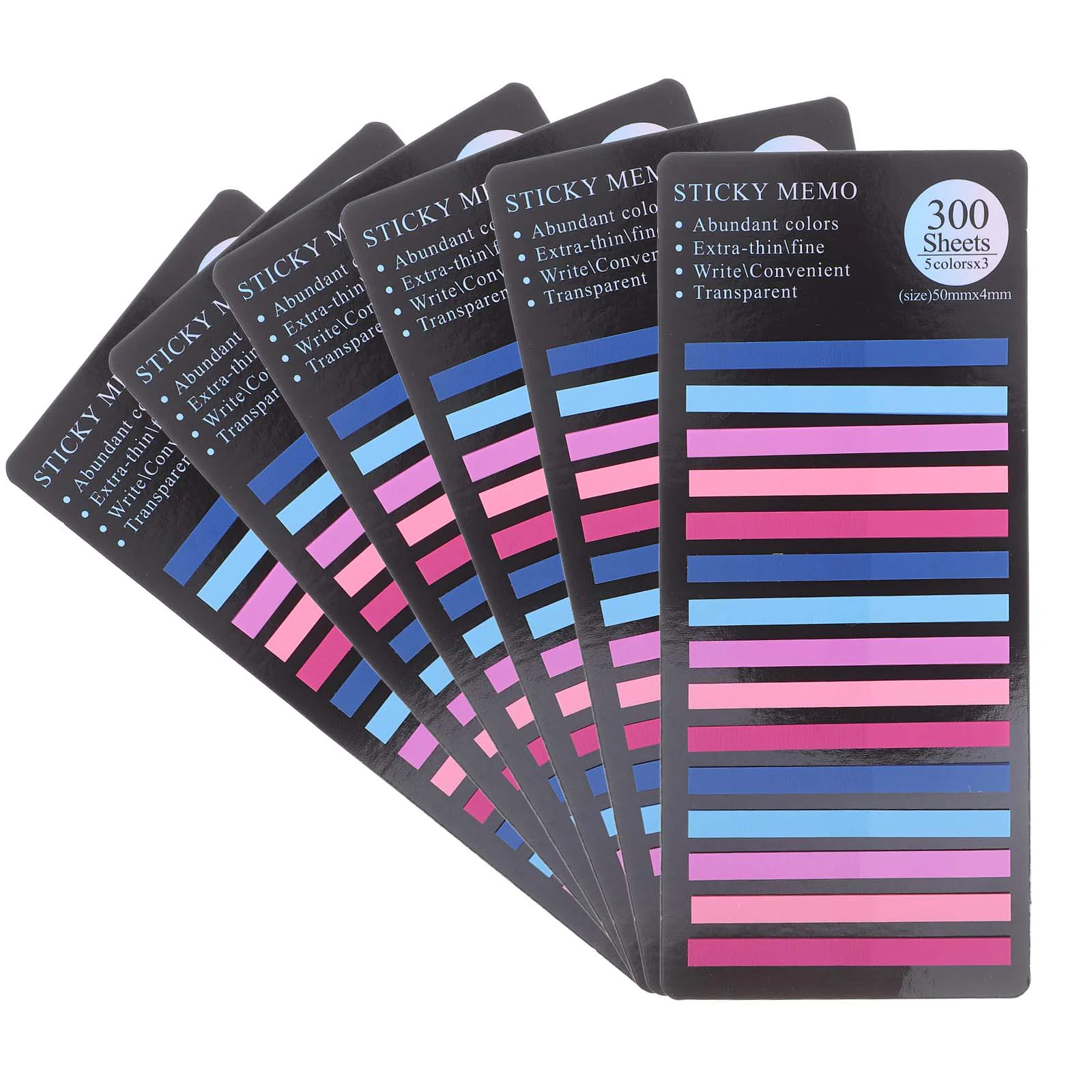 

1800 Pcs Transparent Long Strip Index Sticker Page Markers for Notebooks Binder Tabs Flag