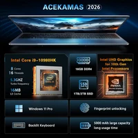 2026 Intel Core I9 10980HK 9900U Laptop Windows 11 Pro 16GB RAM 1TB 2TB SSD Portable Gaming Laptops Computer 15.6" Notebook PC 2