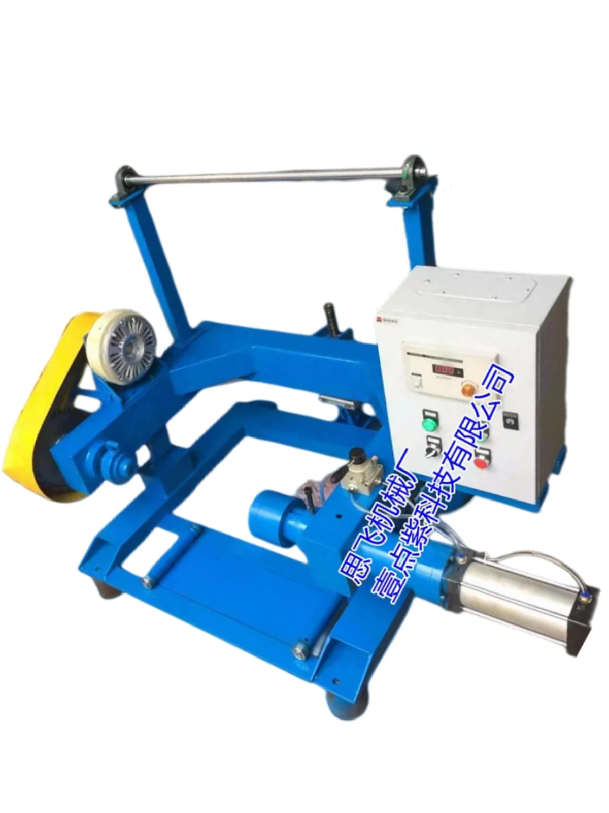 Frequency conversion cable frame cable automatic high-speed extruder double head shaftless magnetic powder take-up machine