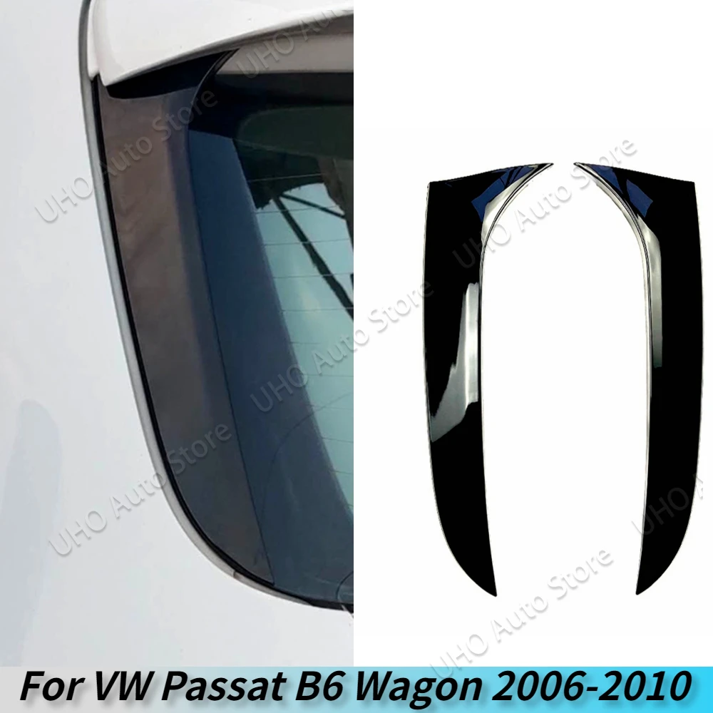 For Volkswagen VW Variant Passat B6 Wagon Travel Version 2006-2010 Rear Window Side Spoiler Canard Splitter Cover Sticker Tuning