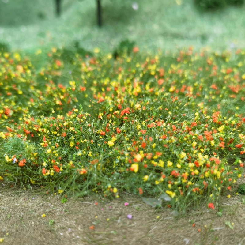 Malha Filamentosa Shurb Flor Modelo, Pó De Folha De Vegetação, Trem De Partículas Finas, Modelo De Mesa De Areia Do Exército, Cena Fazendo Material