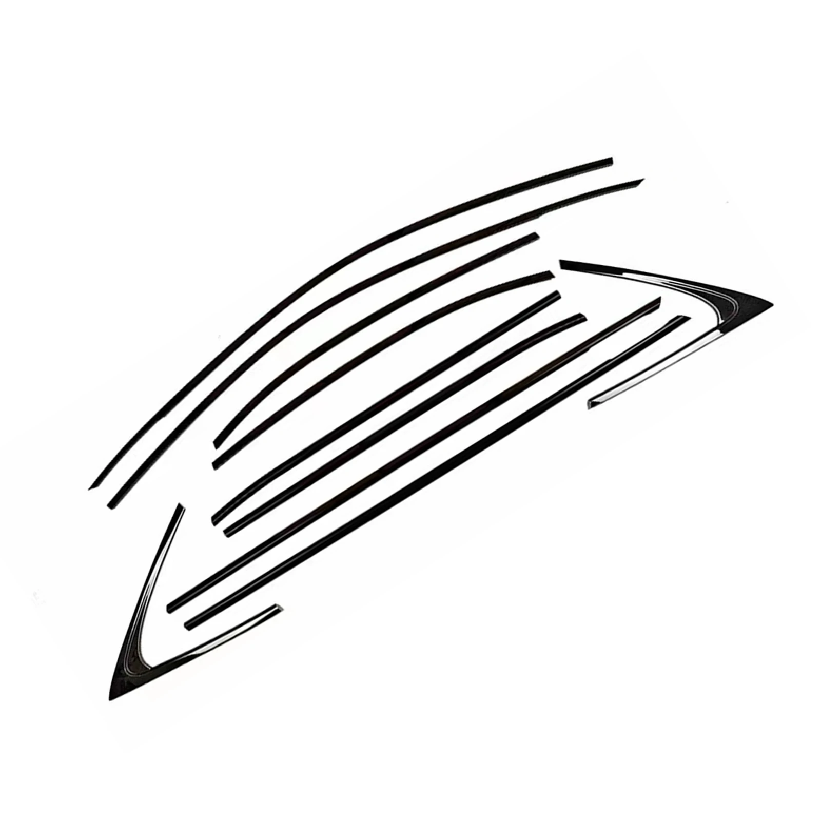 Black Side Door Frame Decorative Styling Exterior Window Trim Cover Strip For LEXUS IS IS300 IS350 IS250 IS200T 2014-2020