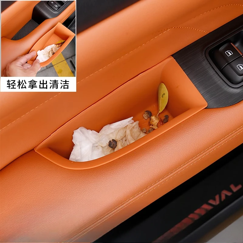 NEW For Great Wall Haval H9 2024 2025 Car Door Handle Storage Box Silicone Pad Dustproof Door Organzier Protective Mat Accessori