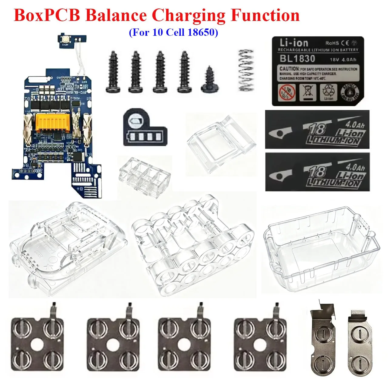 BL1830 Lithium Ion Batteries Housing Box For MAKITA 18V Li-ion Battery Case Kit BMS PCBA Balance Charging Circuit Board Shell