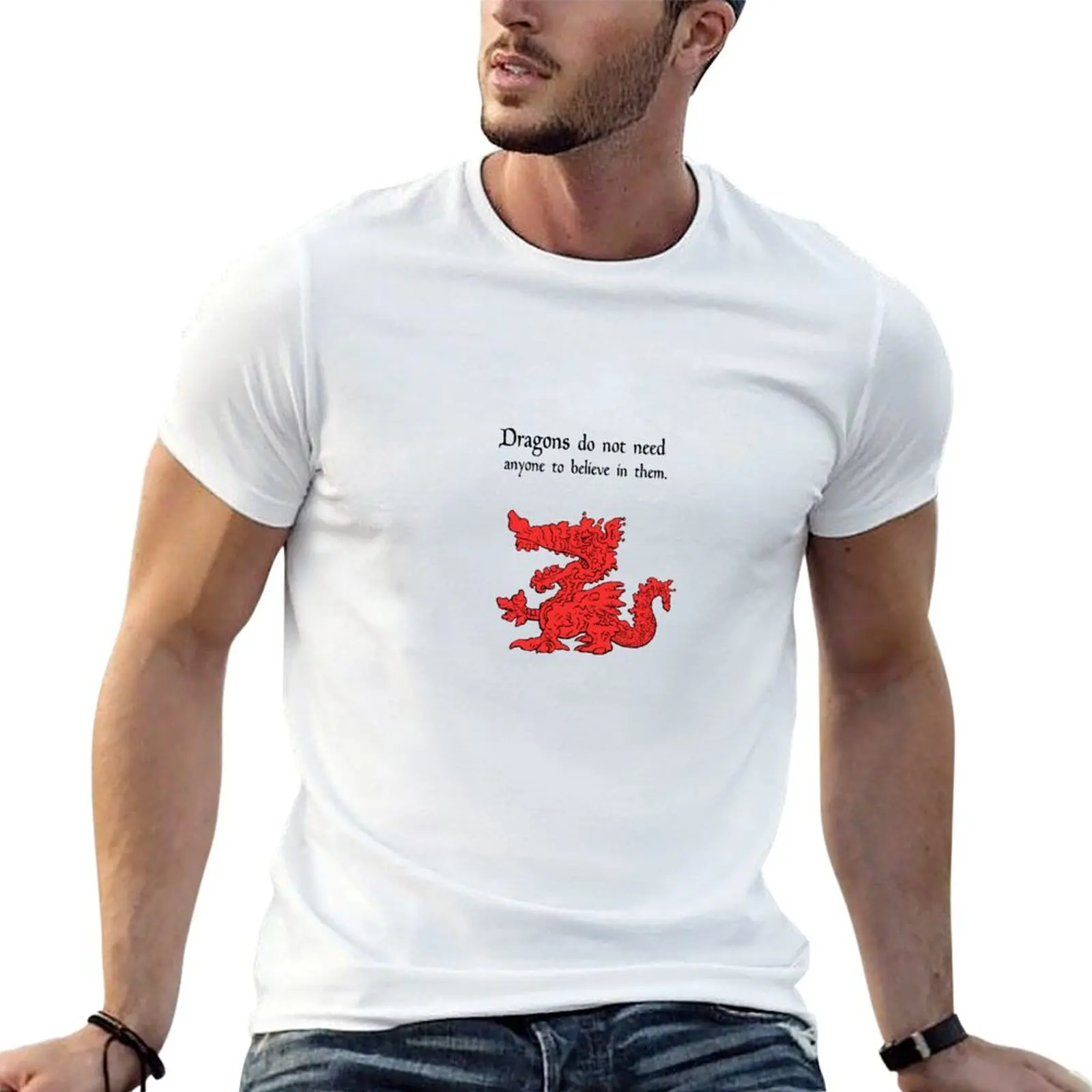 Philosophie du Dragon. T-shirt homme en coton, t-shirts homme 100% coton, t-shirts en coton pour homme