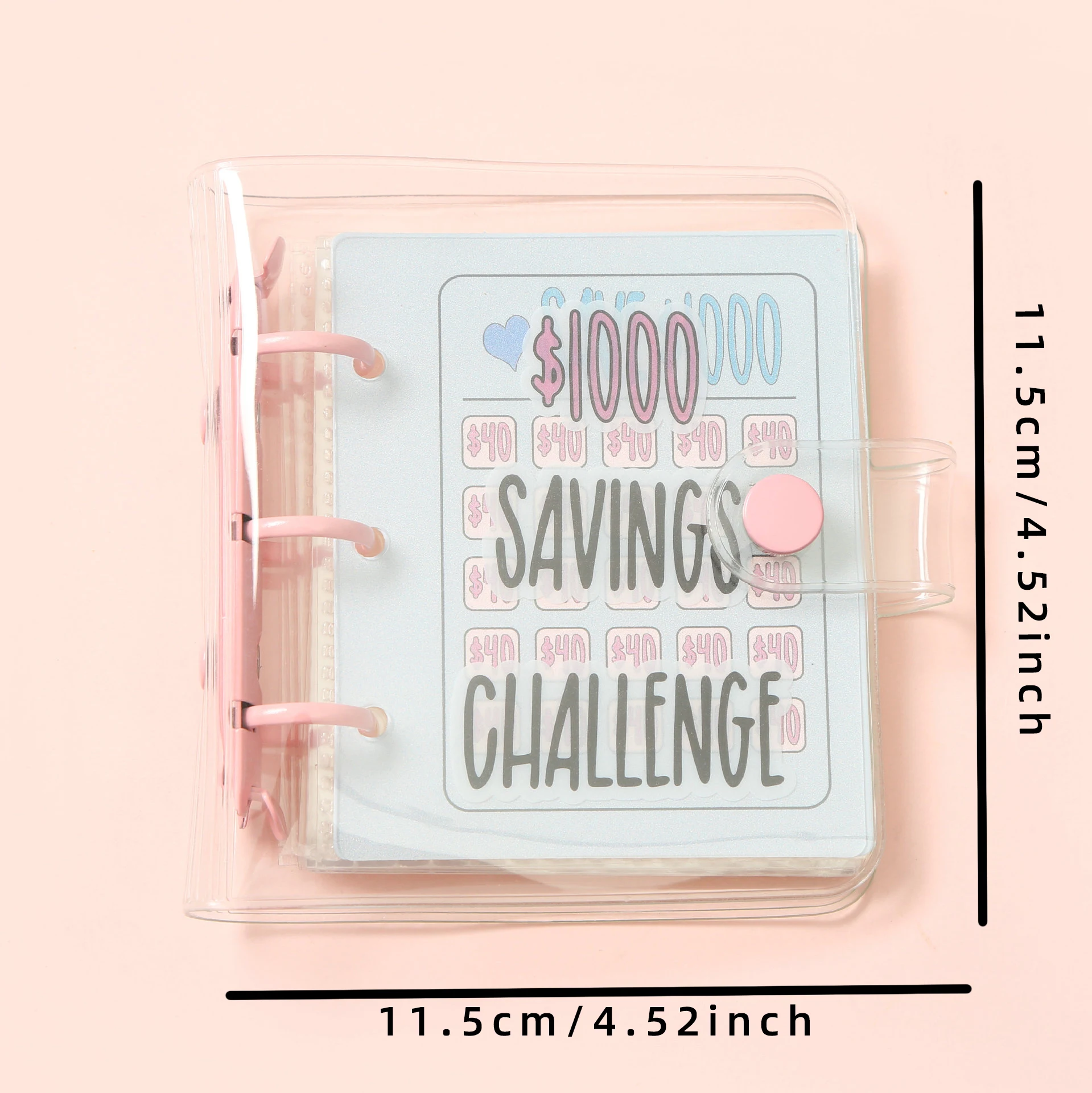 Imagem -05 - Mini Binder Notebook Saving Budget Planner Caderno de Folhas Soltas Economia de Dinheiro Orçamento Planner