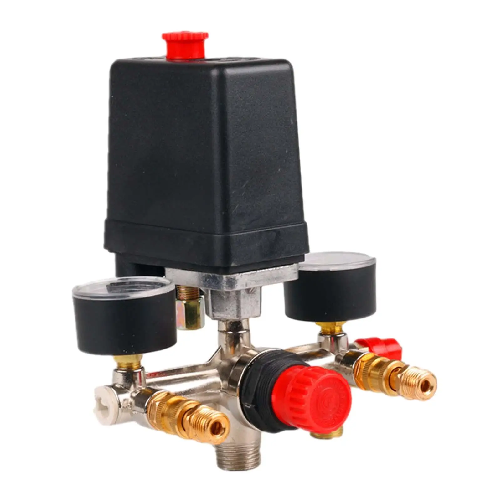 Pneumatic Air Compressor Pressure Switch Horizontal Pressure Switch Assembly Accessory Metal Easy Installation Automatic Reducer