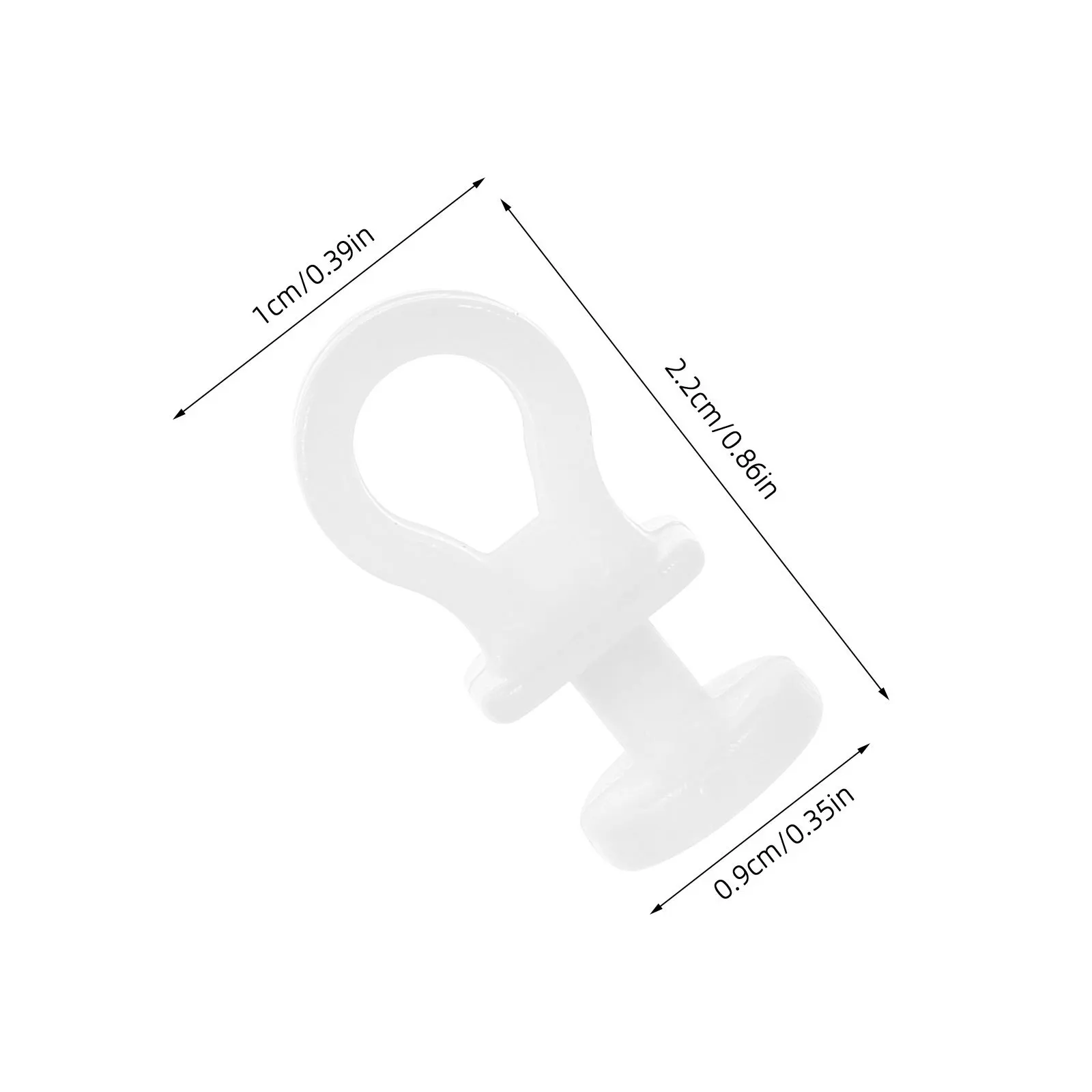 100 قطعة من البلاستيك الأبيض دش الستار السنانير للمسارات السلس الإنزلاق بكرات ديكور المنزل المسار الستار السنانير البلاستيك السكك الحديدية الطائرات الشراعية #5