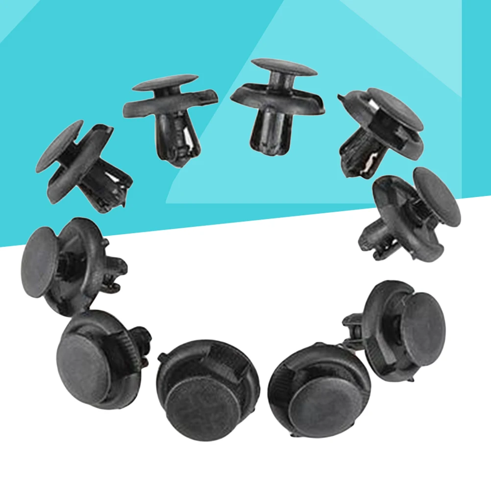 

100pcs Push Rivet Fastener Retainer Clips 2X2X1Cm Black Nylon Car Auto Accessories Anti-Wear Corrosion Resistant For Vehicles