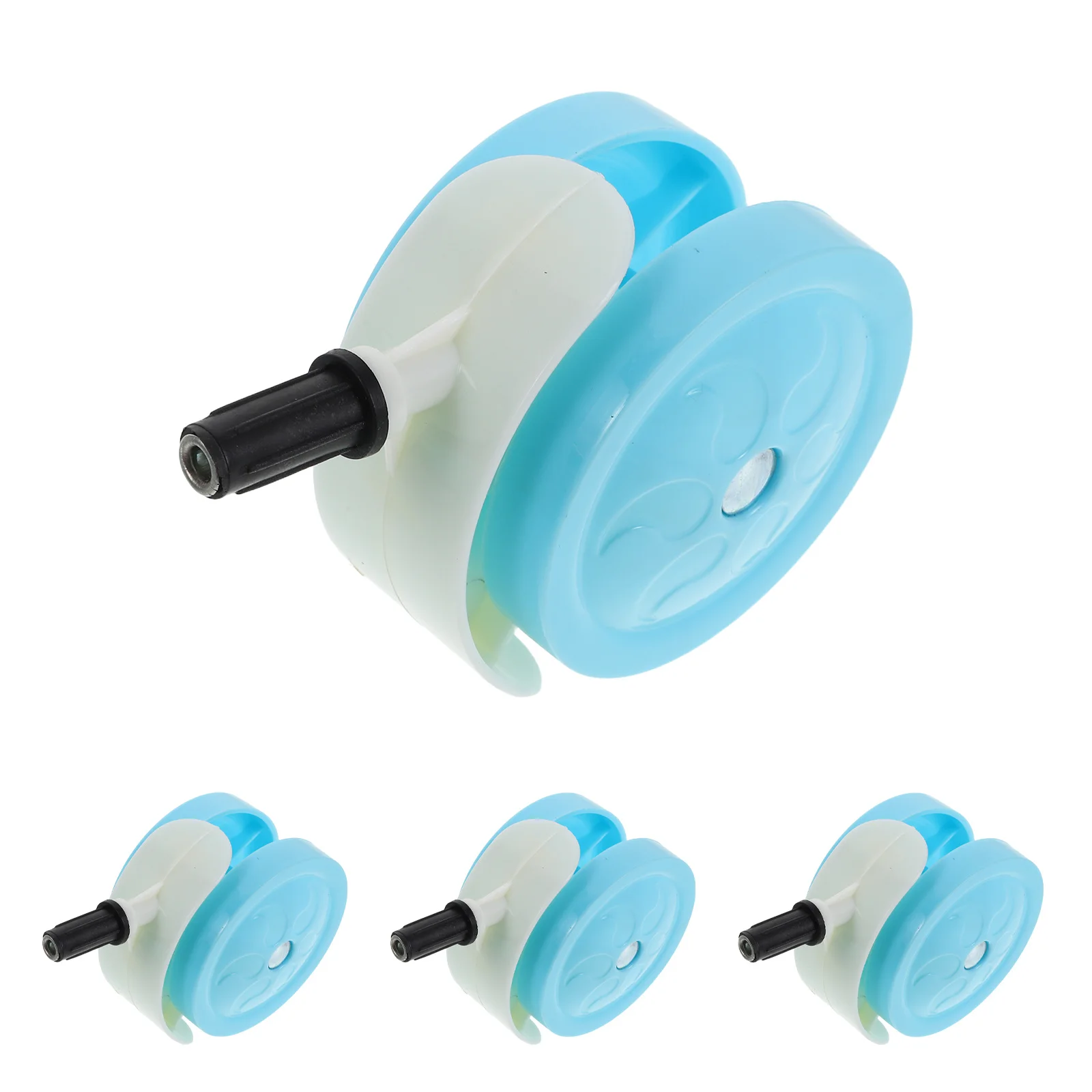 

4Pcs Baby Walker Wheel Replacements Universal Silent Swivel Casters Sturdy Plastic Wheels Easy Detach Maintenance Indoor Walking