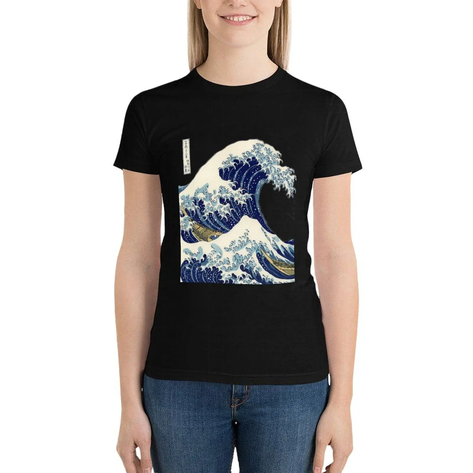 

The Great Wave Off Kanagawa Transparent T-Shirt summer top summer tops t-shirts for Women loose fit