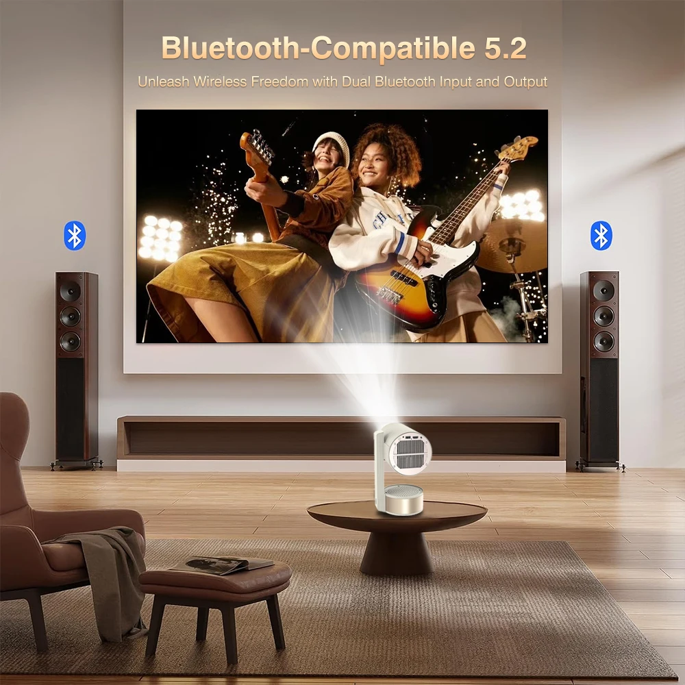 โปรเจคเตอร์ Everycom H6 PRO Mini โปรเจคเตอร์พกพา 4K วิดีโอ TOF โฟกัสอัตโนมัติ สมาร์ทโฮม Full HD 1080P โฮมเธียเตอร์ ซีนีม่า