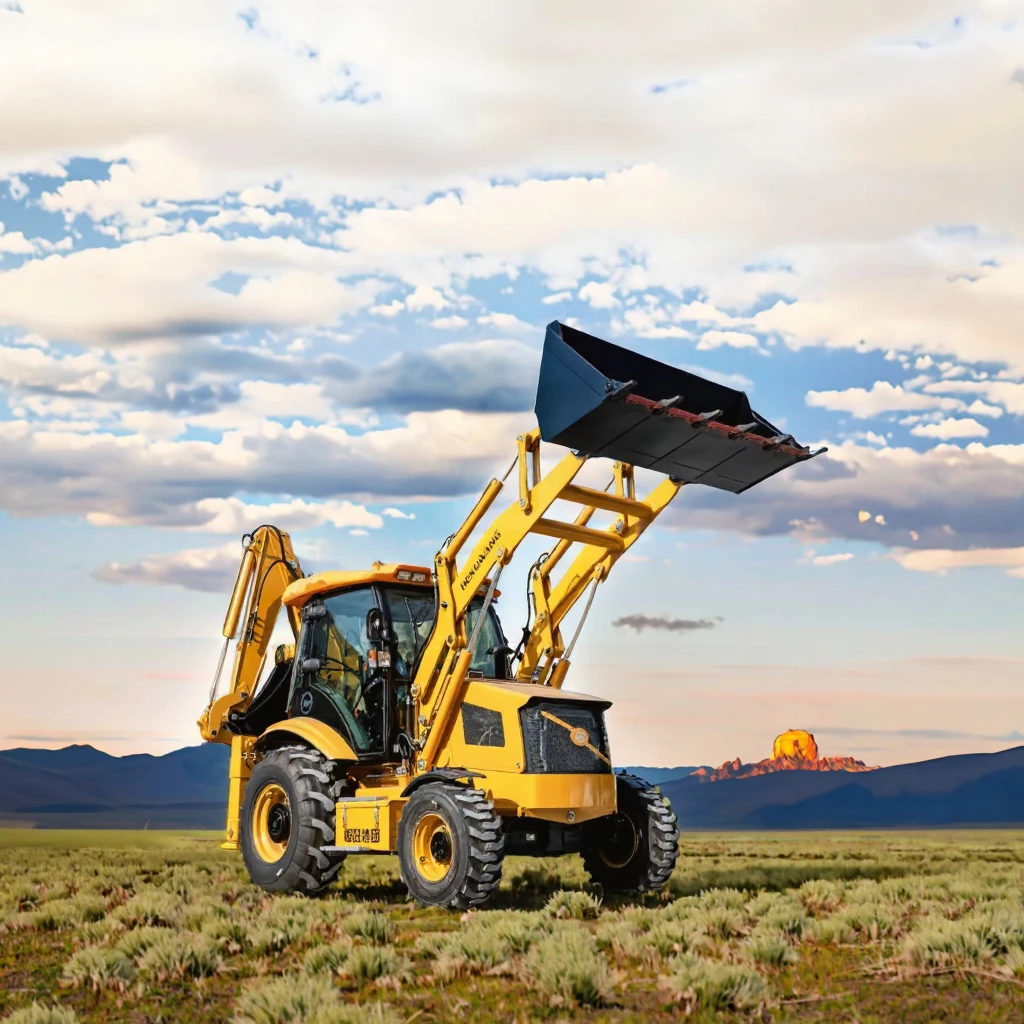 Euro5 HW388 Disel Backhoe Loader with EPA Engine 5 Ton Rated Load 1 Year Warranty Wheel Excavator Loader