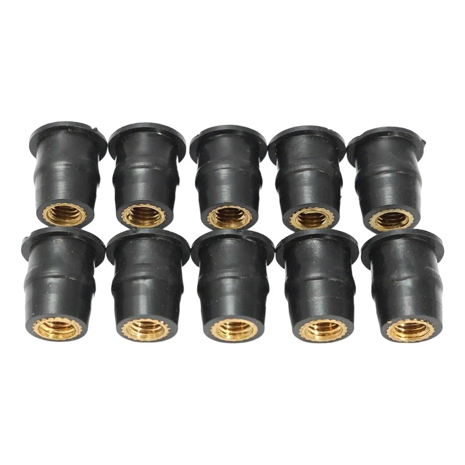 10 Pieces M5 nuts Kit Replacement Vibration Damper Panel Mounting 5mm/0.2in Fastener Windshield nuts Screws for Car ATV