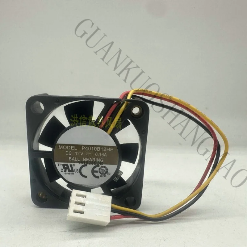 HJY 1 piece  For AVC fan P4010B12HE DC12V 0.16A 4010 4cm 3-wire dual ball bearing cooling fan