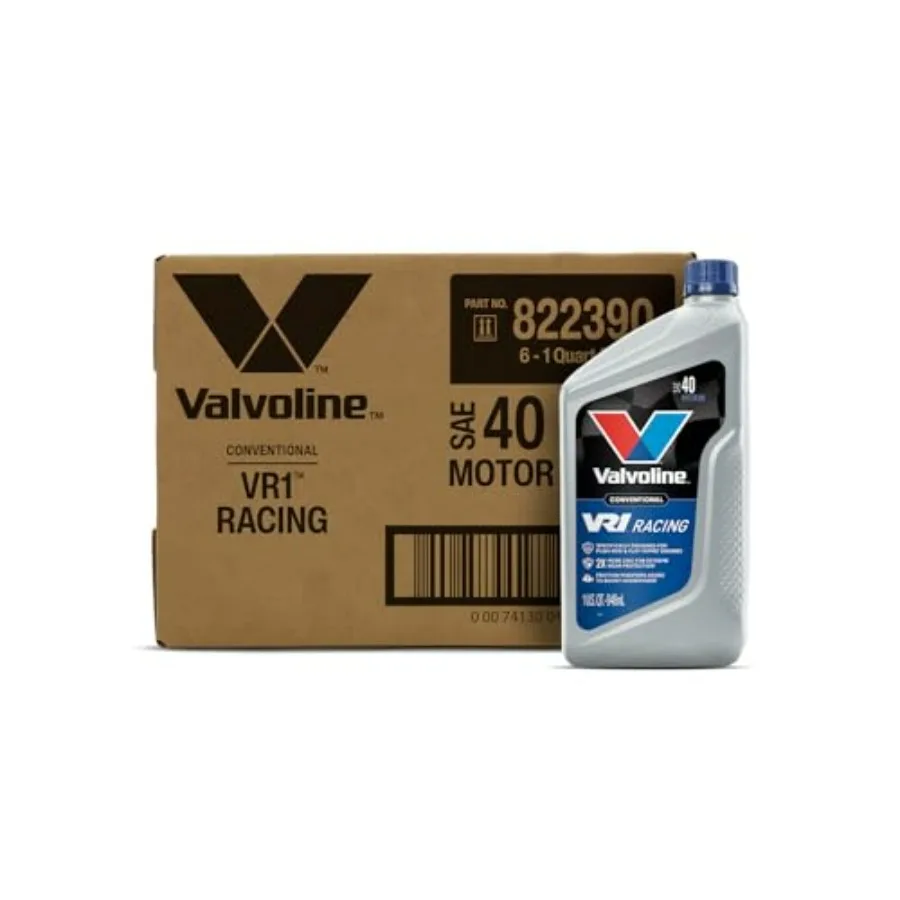 

Моторное масло VR1 Racing SAE 40, 1 QT, упаковка 6 шт., красное, высокопроизводительное синтетическое масло для гоночных двигателей