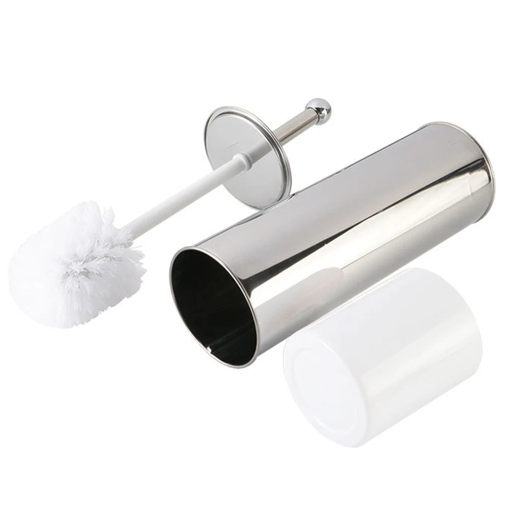 

1 Set Stainless Steel Trash Can 5L Household Waste Bin Toilet Brush Metal Garbage Can For Bathroom Kitchen Laundry Room