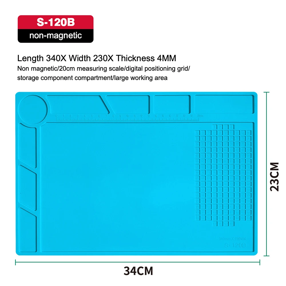 Anti-static ESD Soldering Silicone Mat Heat-Resistant Work Pad For Soldering Iron Soldering Station Repair Desoldering Platform