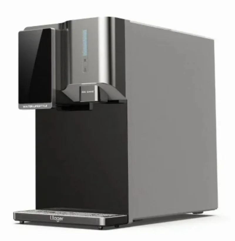 

Household Countertop Water and Ice Dispenser RO Water Dispenser Hot Cold Ice Maker Reverse Osmosis Self Cleaning Compressor