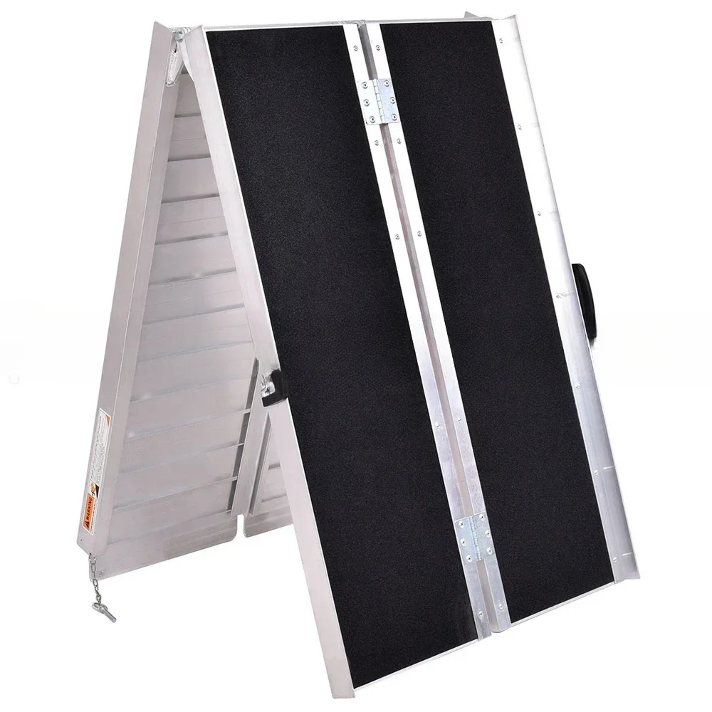 Heavy Duty Loading Ramp Foldable Aluminum Ramps Non-Slip Mobility Handicap Threshold Ramps for wheelchair Scooter Motorcycle