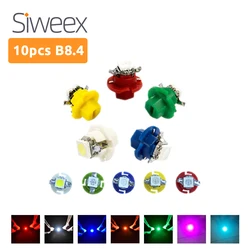 10 Pcs B8.4 Brand New B8.4D 5050 1 SMD Car LED Light Instrument Bulbs Gauge Dashboard Lamp Side Indicator Lights 12V 7 Colors