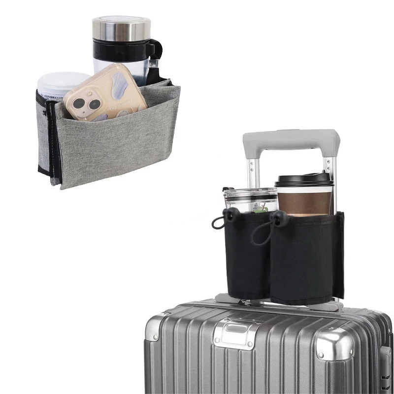 Luggage Cup Holder2 In 1 Travel Drink Organizer Portable Travel Drink Bottle Holder Fits Suitcase Handles Convenient