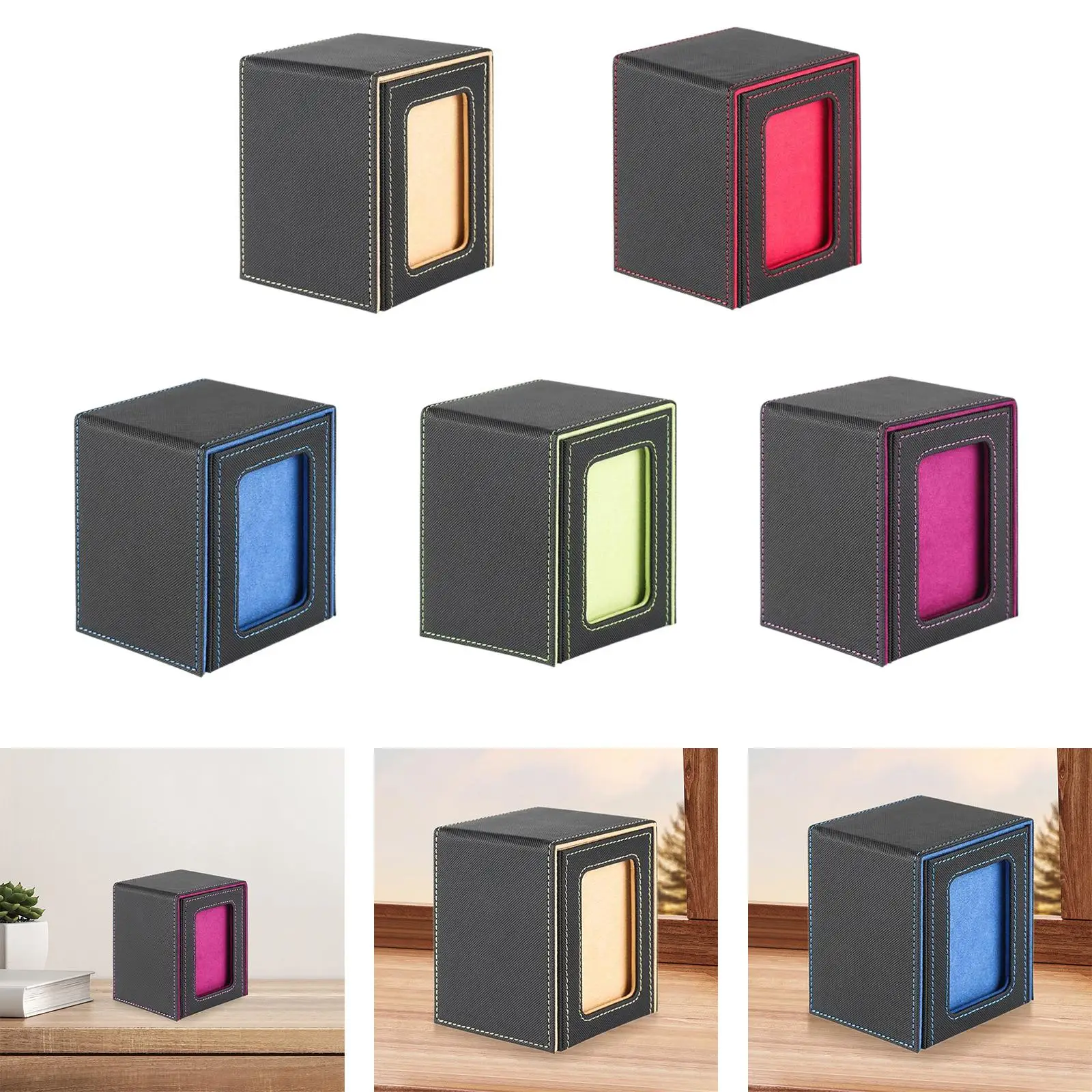 

Коробка для карт из искусственной кожи, защитный чехол для карт, устойчивый к царапинам, для спортивных, коллекционных и бейсбольных карт