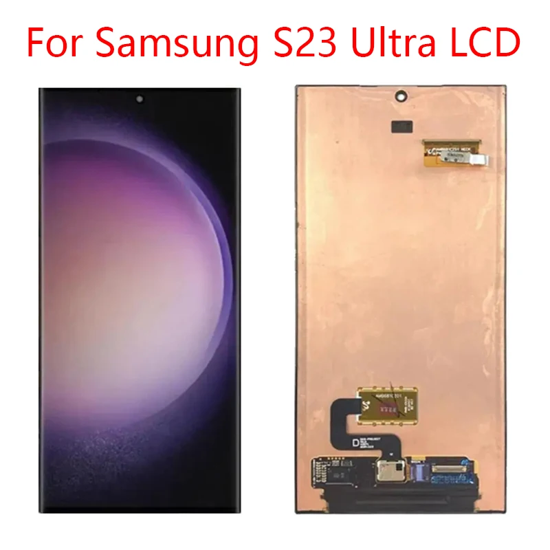 AMOLED For Samsung S23 Ultra S918E S918B S918U S918N LCD S23Ultra Display With Frame Touch Screen Digitizer Assembly LCD