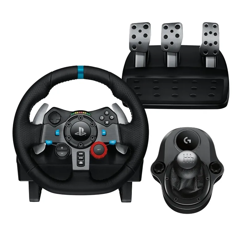 G29 Driving Force Racing Wheel and Pedals, Force Feedback,  G Driving Force Shifter - For PS5, PS4 and PC, Mac - Black