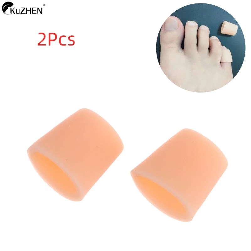 2Pcs/lot Silicone Gel Little Toe Tube Corns Blisters Corrector Pinkie Protector Gel Bunion Toe Finger Protection Gel Sleeve