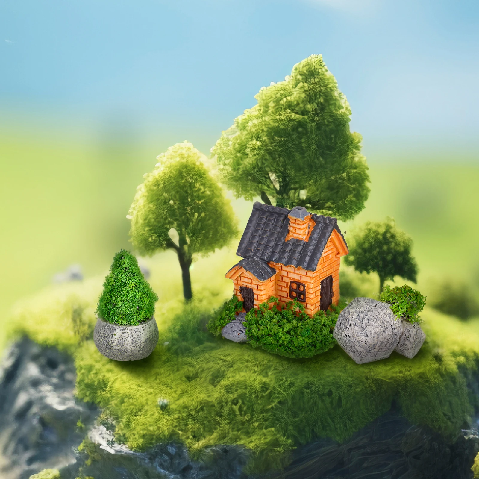 

Mini Resin Small Ornaments Garden Accessories Miniature Landscape Dollhouse Figurine