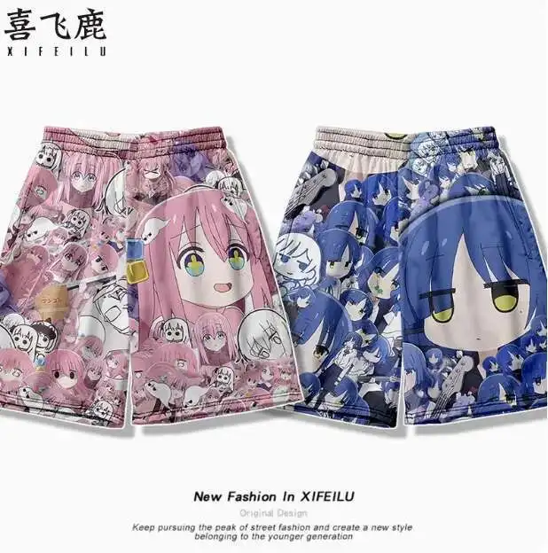 

2024 Anime Bocchi The Rock Gotoh Hitori Shorts Cosplay Costume Men Woman Casual Student Loose Summer Beach Pants anime